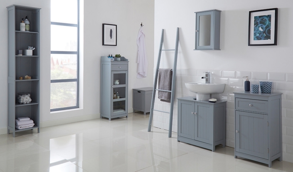 Product photograph of Alaska Grey Italian 1 Door Cabinet from Choice Furniture Superstore.