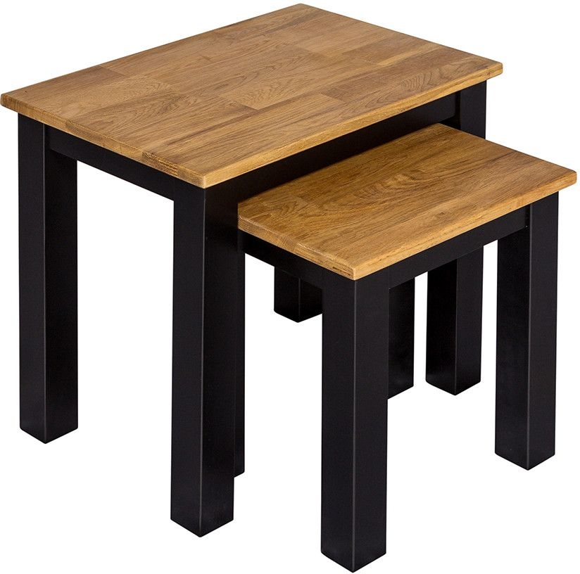 Product photograph of Copenhagen Italian Oiled Wood Nest Of Tables from Choice Furniture Superstore.