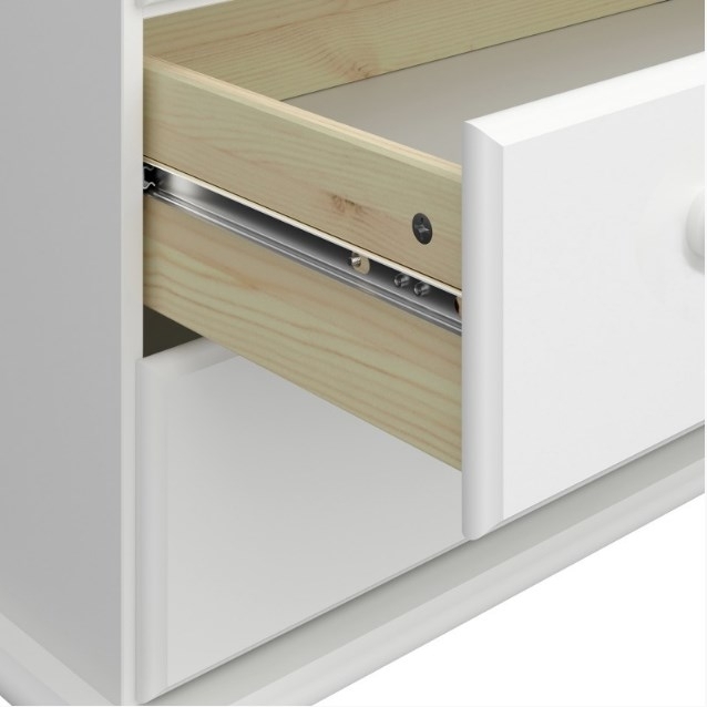 Product photograph of Richmond White 4 Drawer Single Dressing Table from Choice Furniture Superstore.