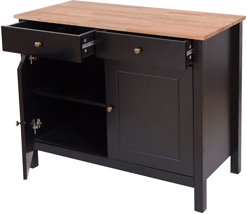 Product photograph of Copenhagen Black Small Sideboard - 2 Doors from Choice Furniture Superstore.
