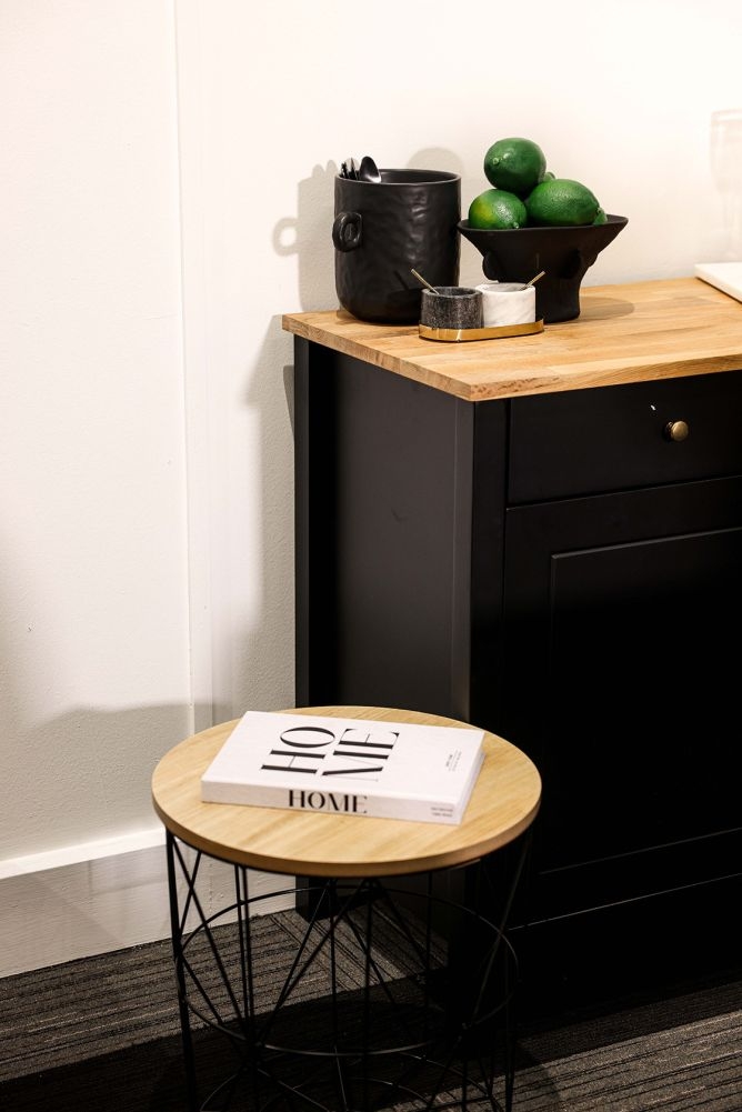 Product photograph of Copenhagen Black Small Sideboard - 2 Doors from Choice Furniture Superstore.