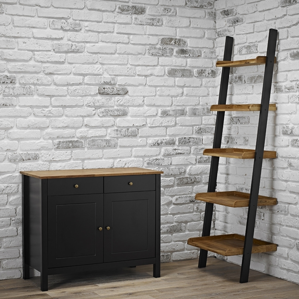 Product photograph of Copenhagen Black Small Sideboard - 2 Doors from Choice Furniture Superstore.