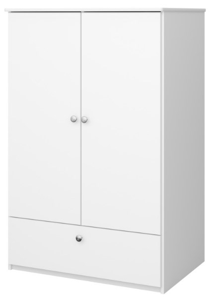 Product photograph of Steens For Kids 2 Door 1 Drawer Wardrobe White from Choice Furniture Superstore.