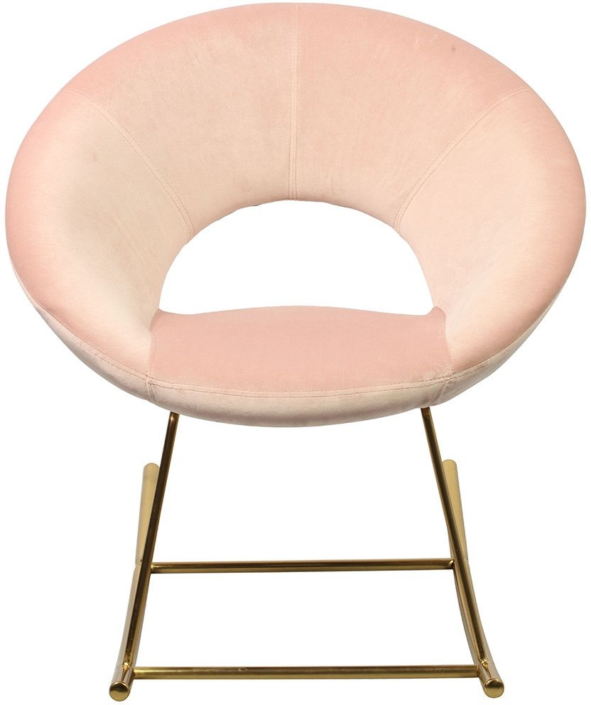 Product photograph of Stella Vintage Pink Velvet Rocking Chair from Choice Furniture Superstore.