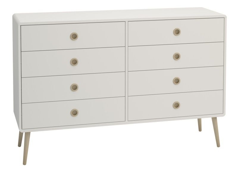 Product photograph of Softline Off White 8 Drawer Chest from Choice Furniture Superstore.