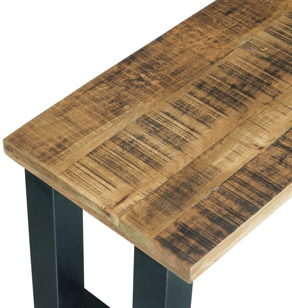 Product photograph of Induse Industrial Mango Wood 160cm Dining Bench from Choice Furniture Superstore.