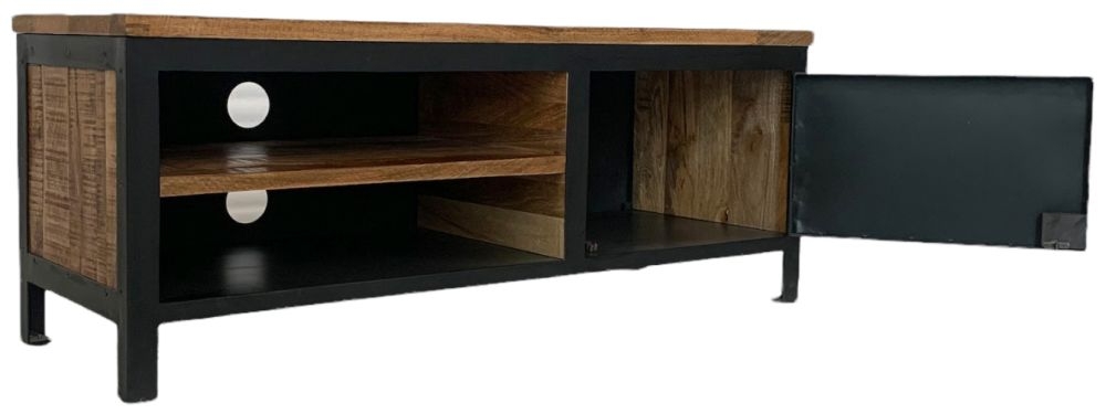 Product photograph of Jaipur Induse Industrial Tv Unit 118cm With Storage For Television Upto 45inch Plasma from Choice Furniture Superstore.