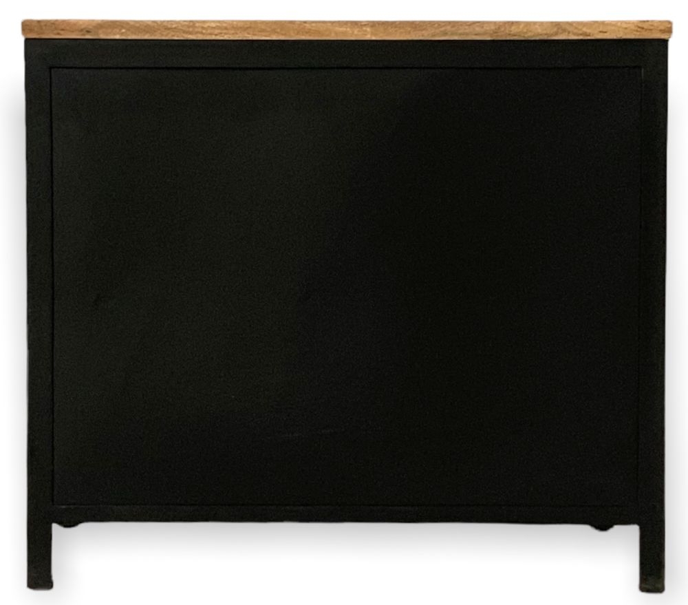 Product photograph of Jawhar Industrial Small Sideboard 90cm With 1 Door 3 Drawer from Choice Furniture Superstore.