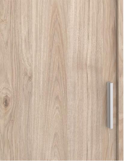 Product photograph of Naia Oak Effect 1 Door 3 Drawer With 2 Sliding Door Wardrobe from Choice Furniture Superstore.