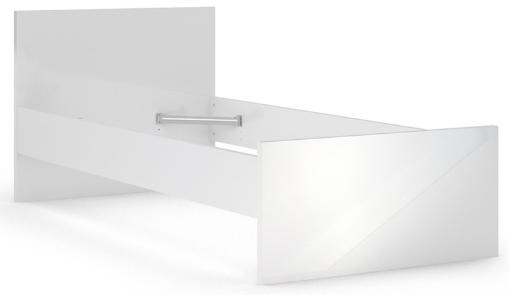 Product photograph of Naia Single Bed 3ft In White High Gloss from Choice Furniture Superstore.