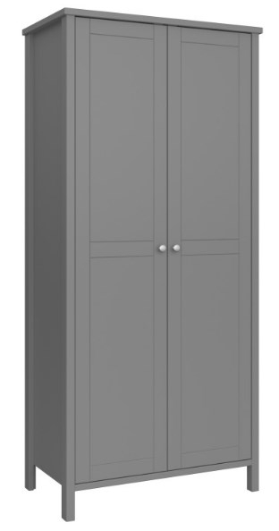 Product photograph of Tromso Grey 2 Door Wardrobe from Choice Furniture Superstore.