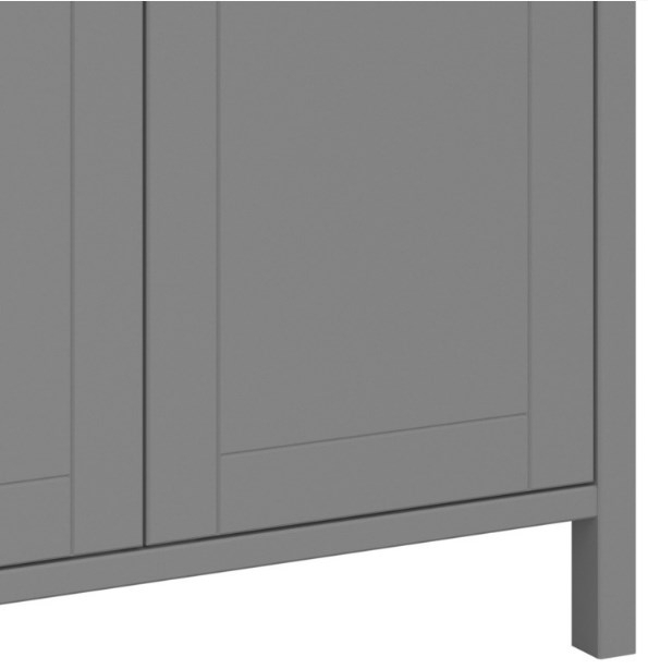 Product photograph of Tromso Grey 2 Door Wardrobe from Choice Furniture Superstore.