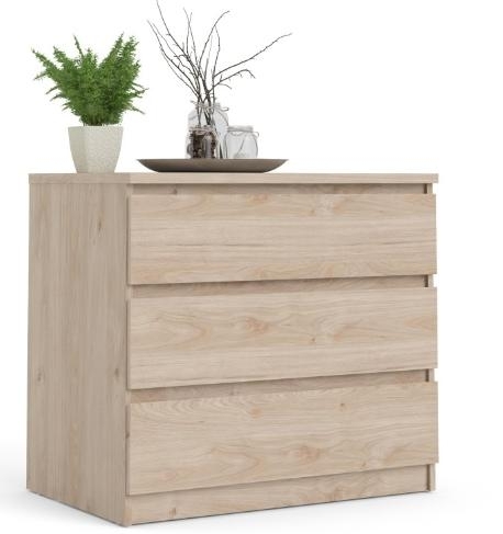 Product photograph of Naia Chest Of 3 Drawer In Jackson Hickory Oak from Choice Furniture Superstore.