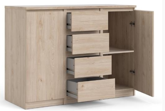 Product photograph of Naia Oak Effect 2 Door Small Sideboard from Choice Furniture Superstore.