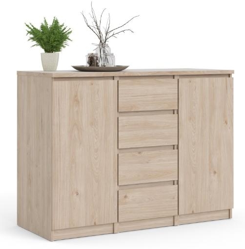 Product photograph of Naia Oak Effect 2 Door Small Sideboard from Choice Furniture Superstore.