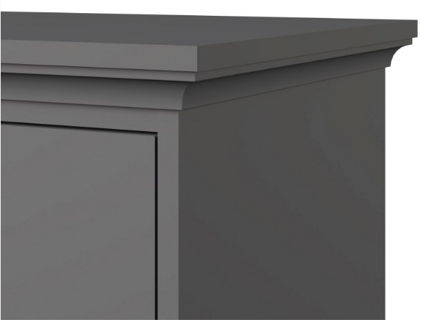 Product photograph of Paris Grey 5 Drawer Narrow Chest from Choice Furniture Superstore.