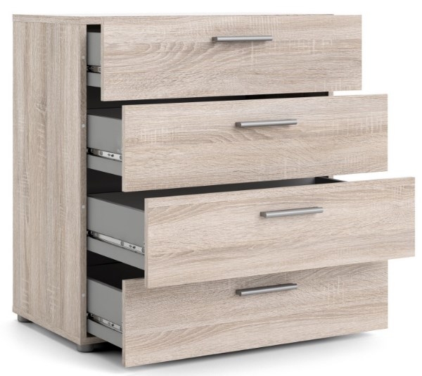 Product photograph of Pepe Chest Of 4 Drawer In Truffle Oak from Choice Furniture Superstore.