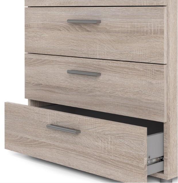 Product photograph of Pepe Chest Of 4 Drawer In Truffle Oak from Choice Furniture Superstore.