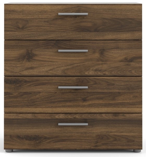 Product photograph of Pepe Walnut 4 Drawer Chest from Choice Furniture Superstore.