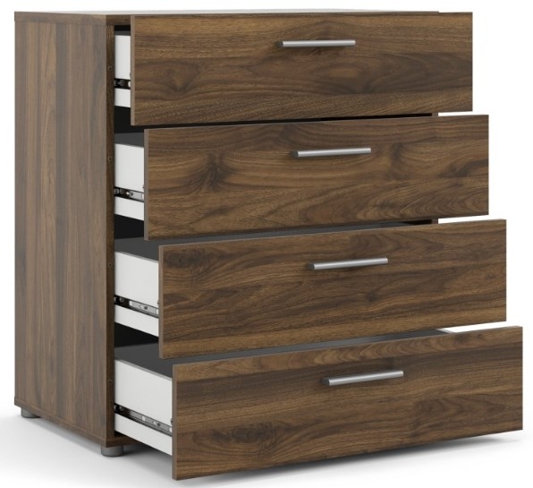 Product photograph of Pepe Walnut 4 Drawer Chest from Choice Furniture Superstore.