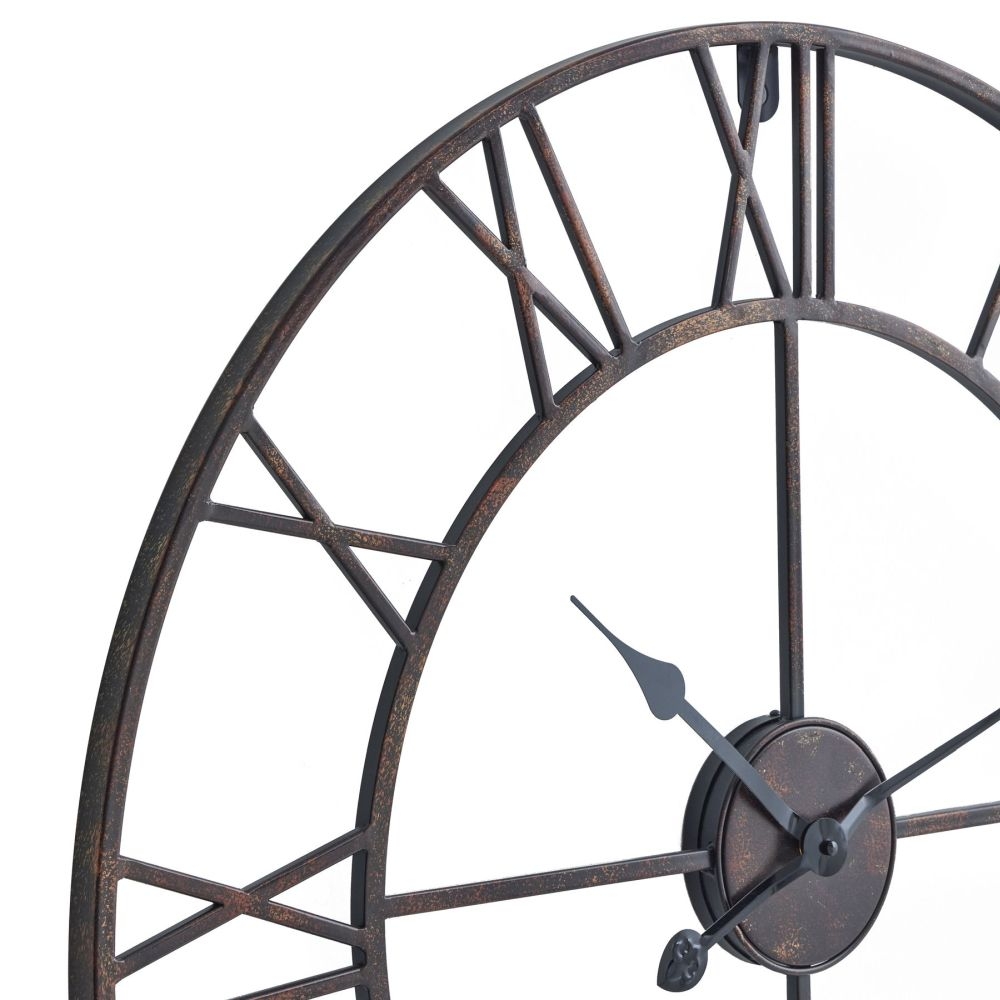 Product photograph of Bronze Skeleton Wall Clock - 70cm X 70cm from Choice Furniture Superstore.