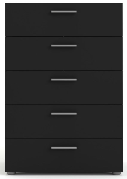 Product photograph of Pepe Chest Of 5 Drawer In Black from Choice Furniture Superstore.