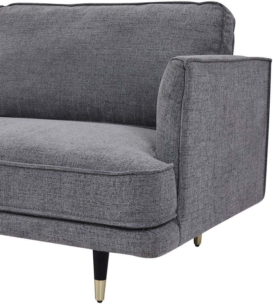 Product photograph of Frankfort Fabric Grey Large 3 Seater Sofa from Choice Furniture Superstore.