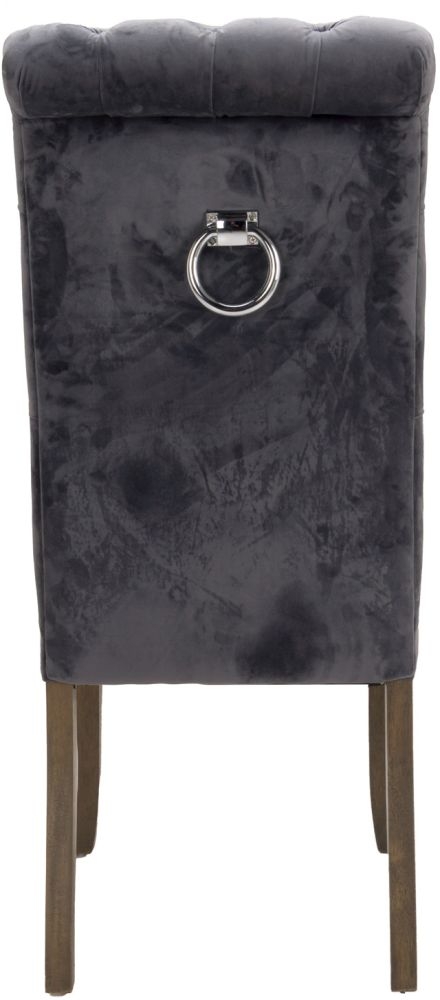 Product photograph of 2 X Grey Fabric Dining Chair from Choice Furniture Superstore.