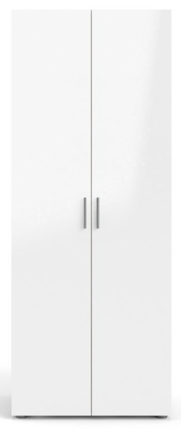 Product photograph of Pepe Oak Effect And White Gloss 2 Door Wardrobe from Choice Furniture Superstore.