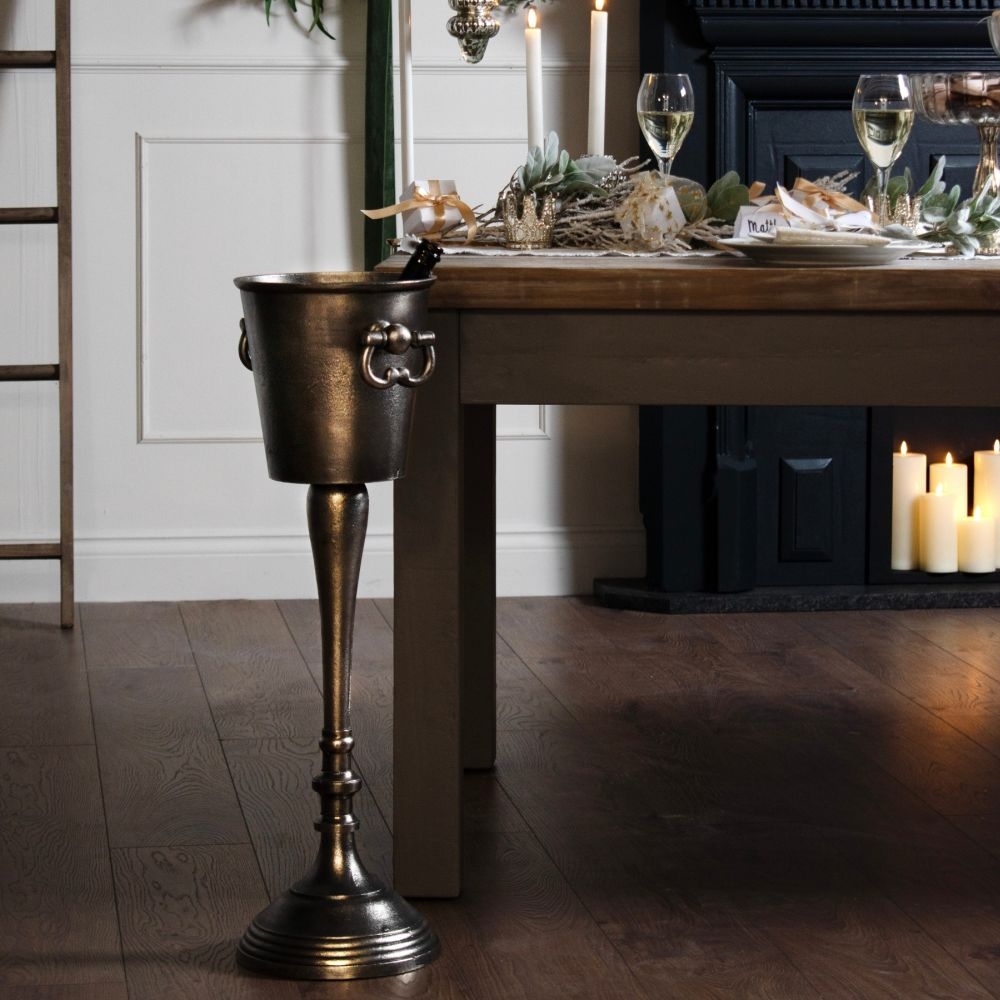 Product photograph of Hill Interiors Cast Floor Standing Champagne Cooler from Choice Furniture Superstore.