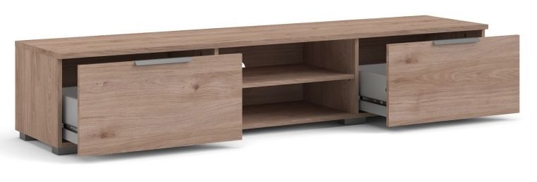 Product photograph of Match Jackson Hickory Oak Effect Large Tv Unit from Choice Furniture Superstore.