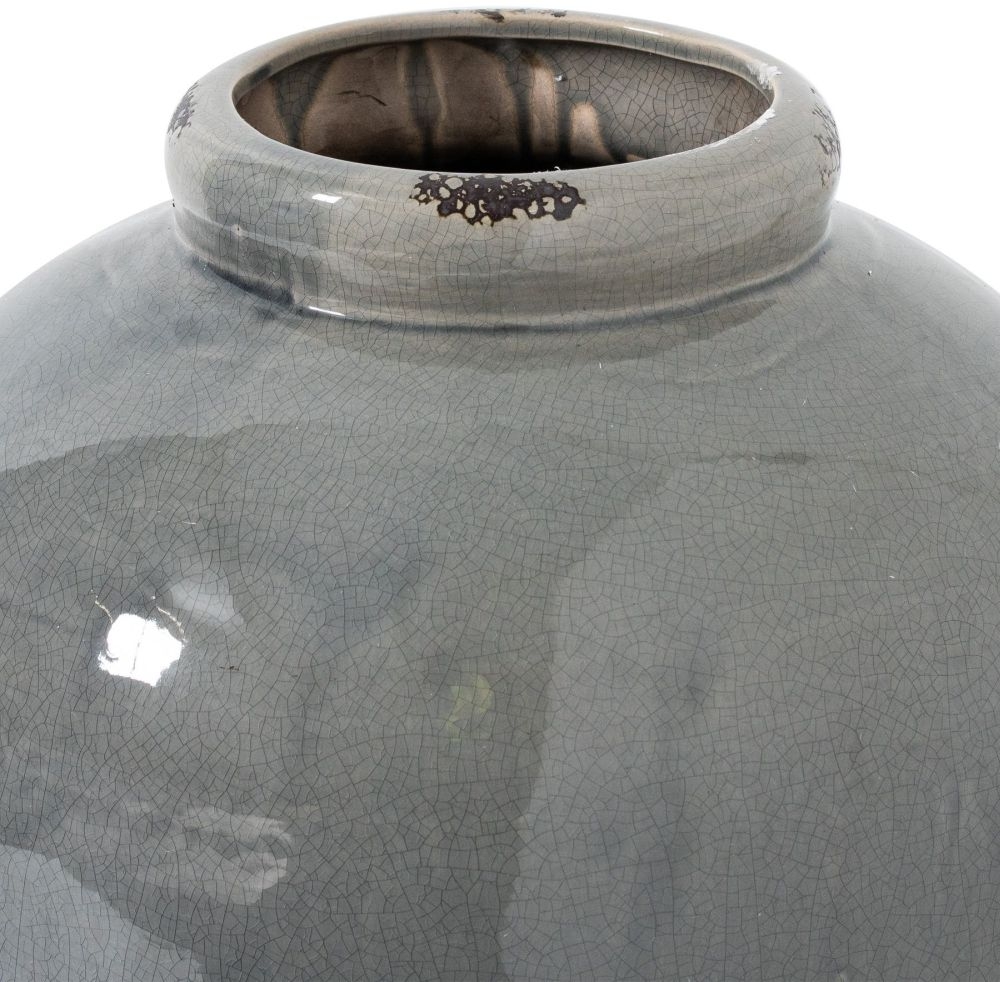 Product photograph of Holgat Grey Glazed Tall Juniper Vase from Choice Furniture Superstore.