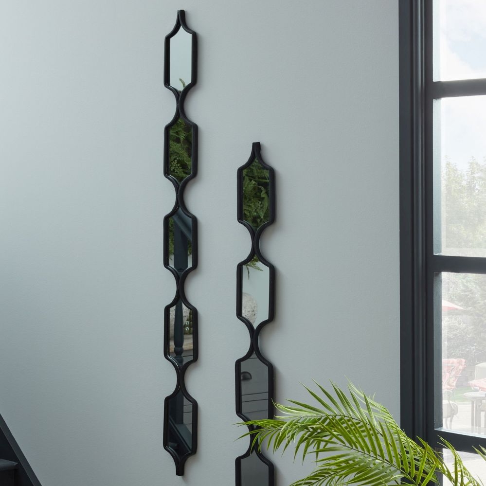 Product photograph of Hill Interiors Decorative Black Hanging Mirror from Choice Furniture Superstore.