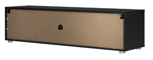 Product photograph of Media Black Tv Unit With 2 Door 1 Drawer 147cm from Choice Furniture Superstore.