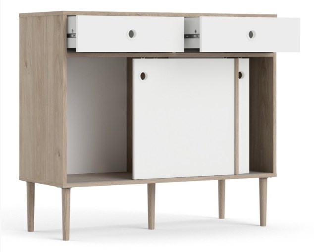 Product photograph of Rome Sideboard 2 Sliding Door 2 Drawer from Choice Furniture Superstore.