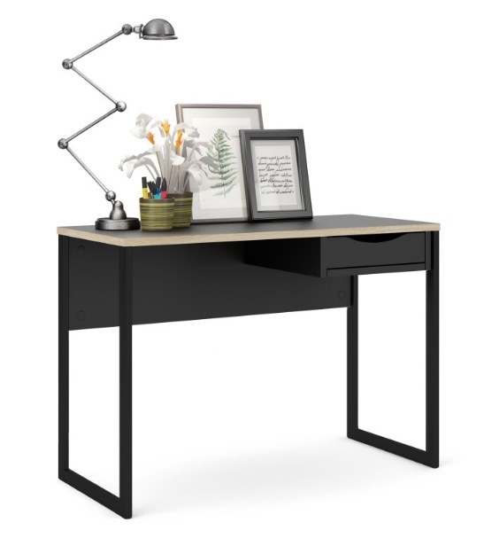 Product photograph of Function Plus Black 1 Drawer Desk from Choice Furniture Superstore.