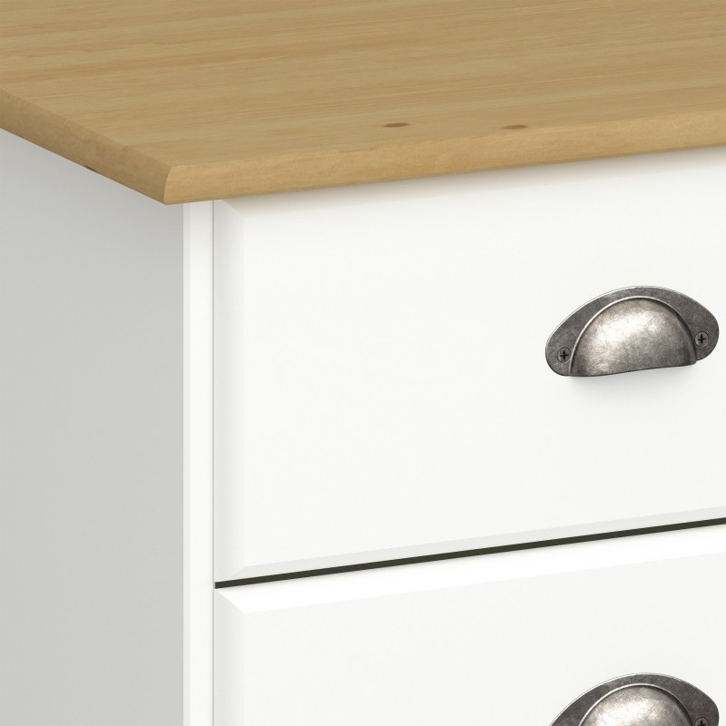 Product photograph of Nola White 5 Drawer Tall Chest from Choice Furniture Superstore.