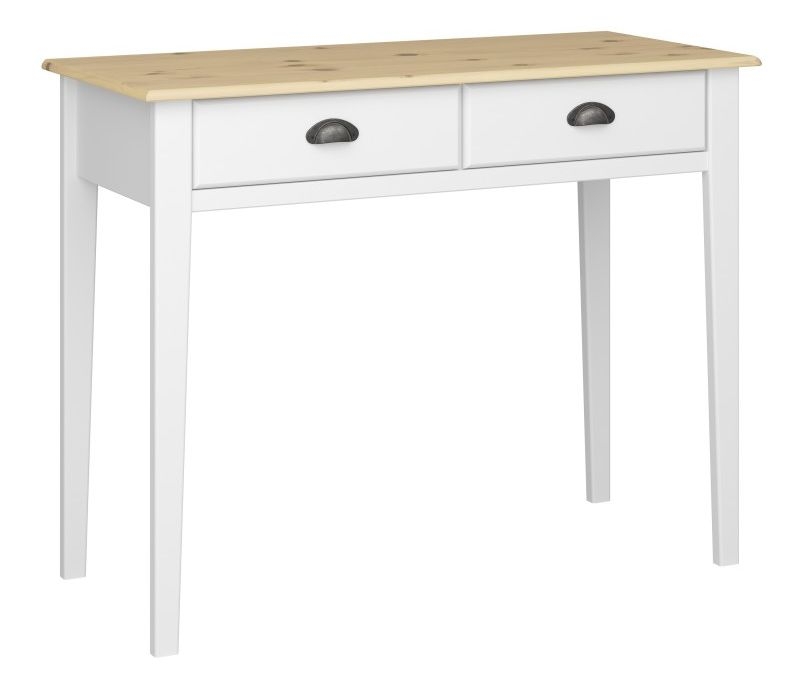 Product photograph of Nola White And Pine Hall Table from Choice Furniture Superstore.