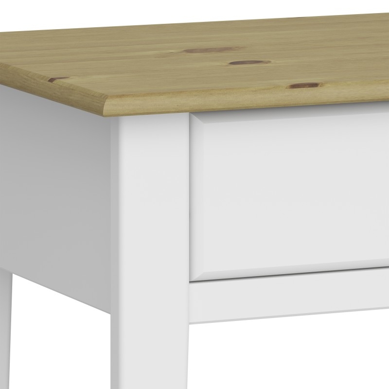 Product photograph of Nola White And Pine Hall Table from Choice Furniture Superstore.