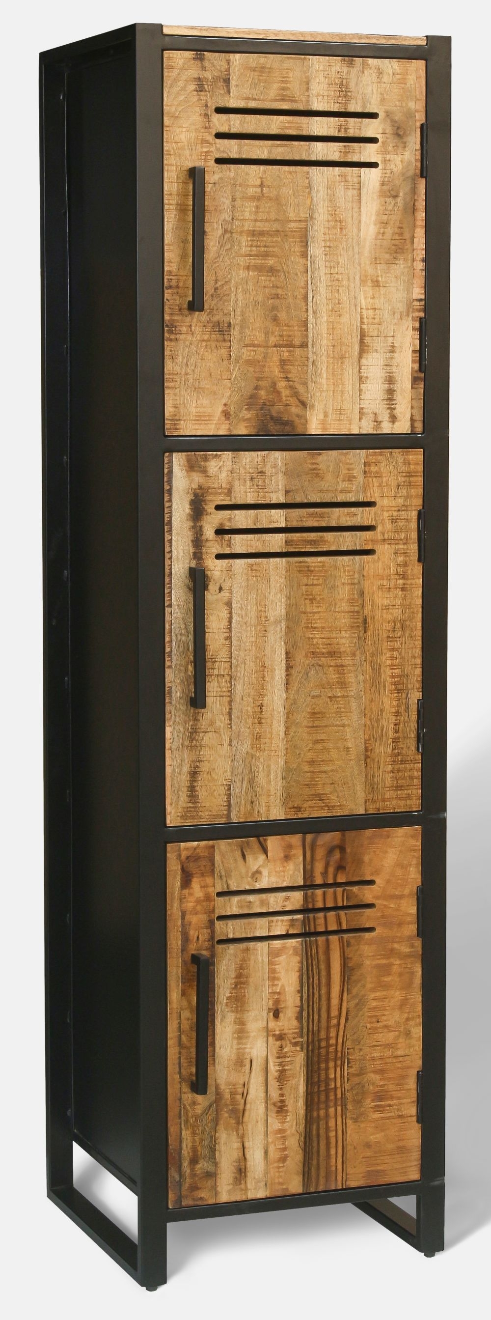 Product photograph of Frais Industrial Rustic Wood Single Hall Cabinet from Choice Furniture Superstore.