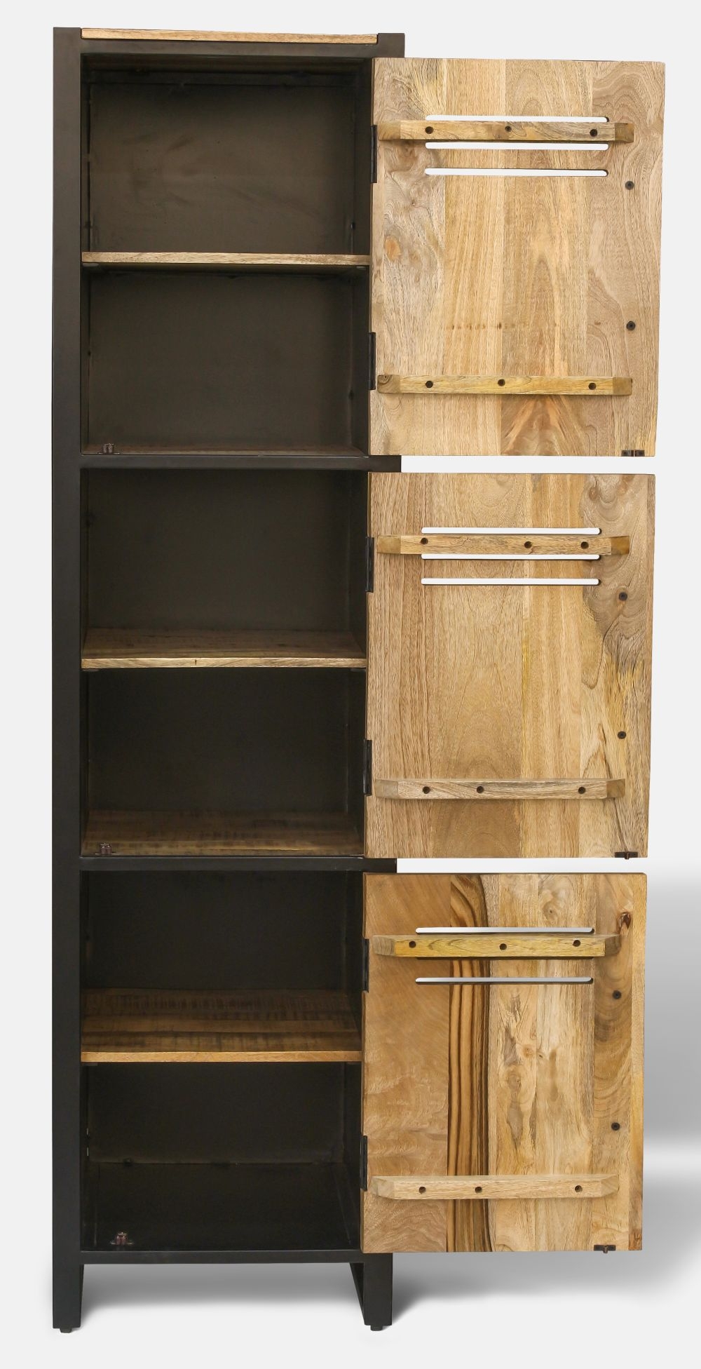 Product photograph of Frais Industrial Rustic Wood Single Hall Cabinet from Choice Furniture Superstore.