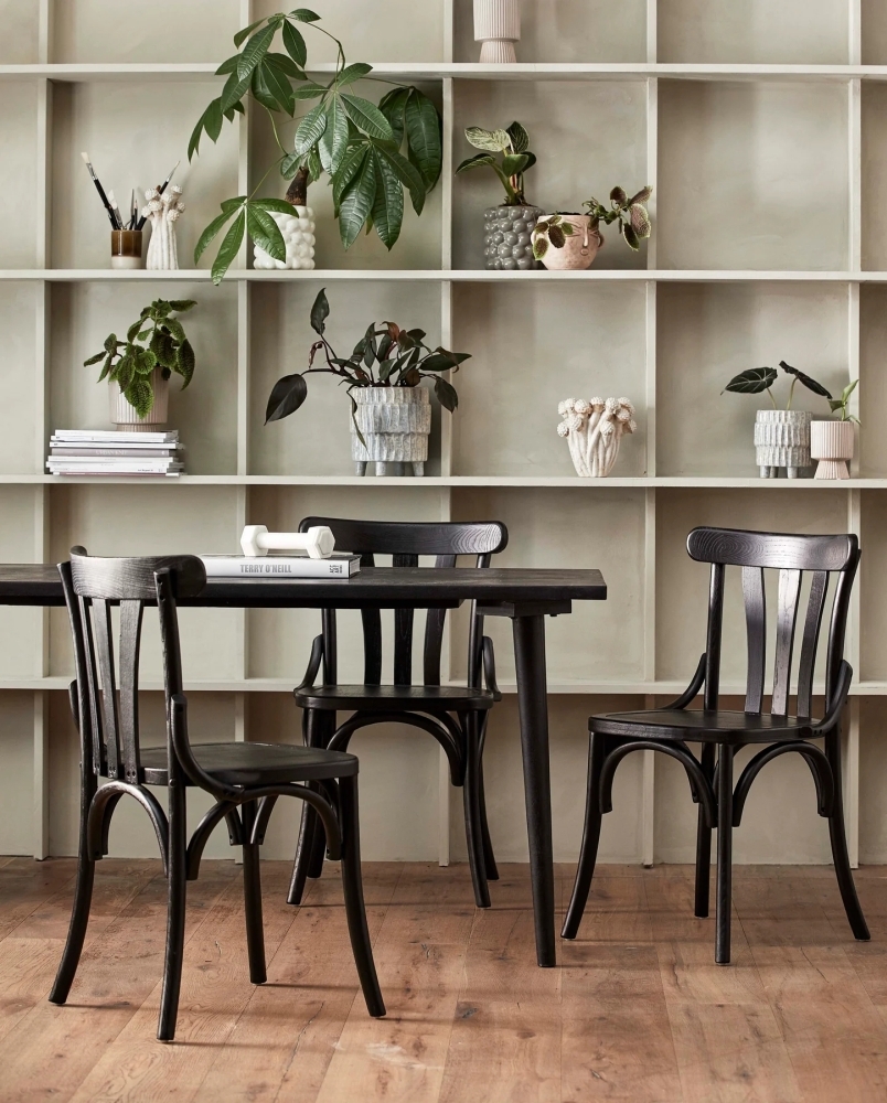 Product photograph of 2 X Nordal Elmo Black Wood Chair Dining Chair from Choice Furniture Superstore.
