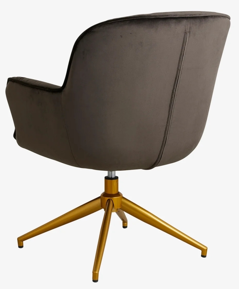 Product photograph of Nordal Lea Light Brown And Gold Velvet Office Chair from Choice Furniture Superstore.