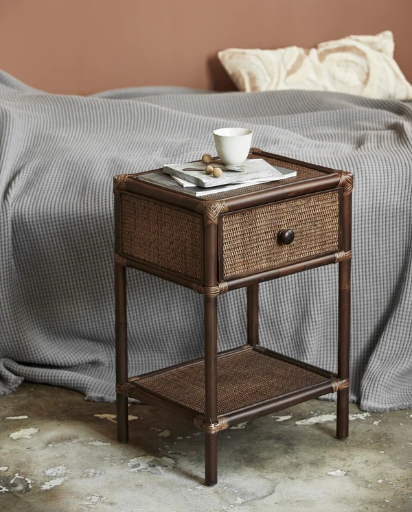 Product photograph of Nordal Hayes Rattan Side Table from Choice Furniture Superstore.