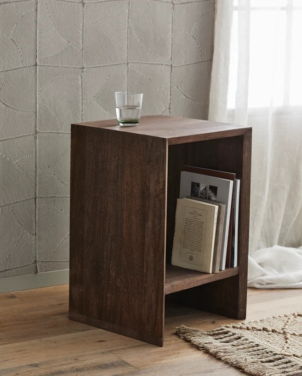 Product photograph of Nordal Napo Mango Wood Side Table from Choice Furniture Superstore.