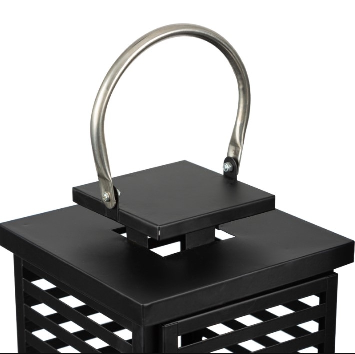 Product photograph of Black Hollow Steel Set Of 3 Lanterns from Choice Furniture Superstore.