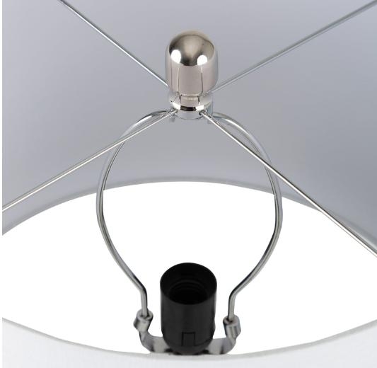 Product photograph of White Clear Glass Table Lamp from Choice Furniture Superstore.