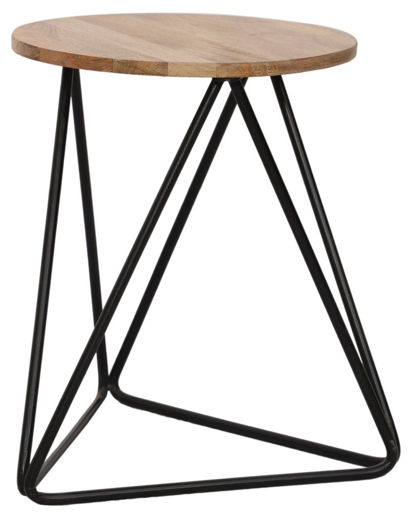 Product photograph of Ravi Mango Wood Round Stool 35cm X 45cm from Choice Furniture Superstore.