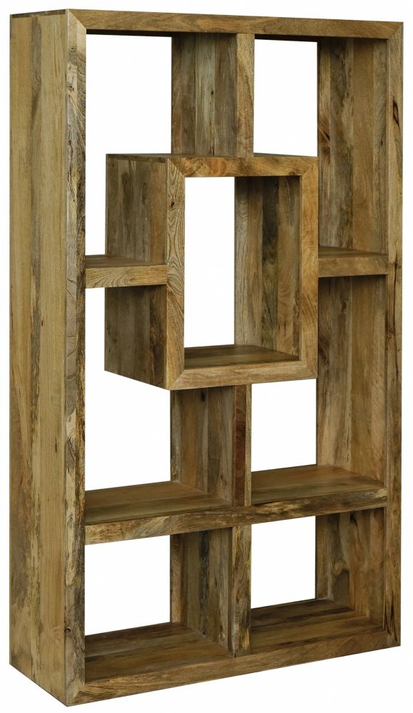 Product photograph of Alwar Walnut Mango Straight Open Bookcase from Choice Furniture Superstore.