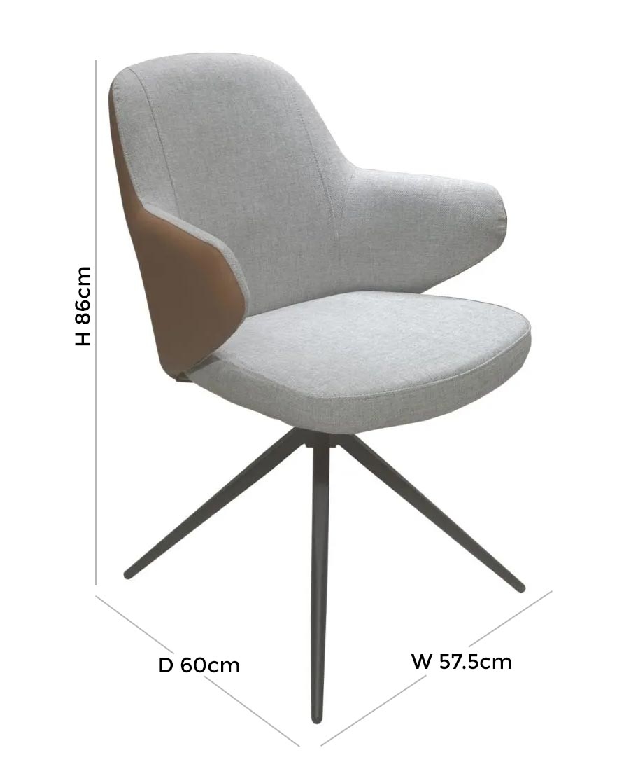 Product photograph of Sarsen Fabric Light Grey Dining Chair Sold In Pairs from Choice Furniture Superstore.